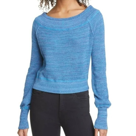 free people sugar rush off the shoulder sweater size medium - Picture 4 of 4